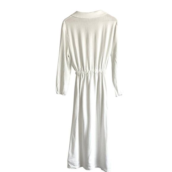 Lole Pearse Long-Sleeve Linen Blend Dress Womens XL in White - Picture 3 of 10